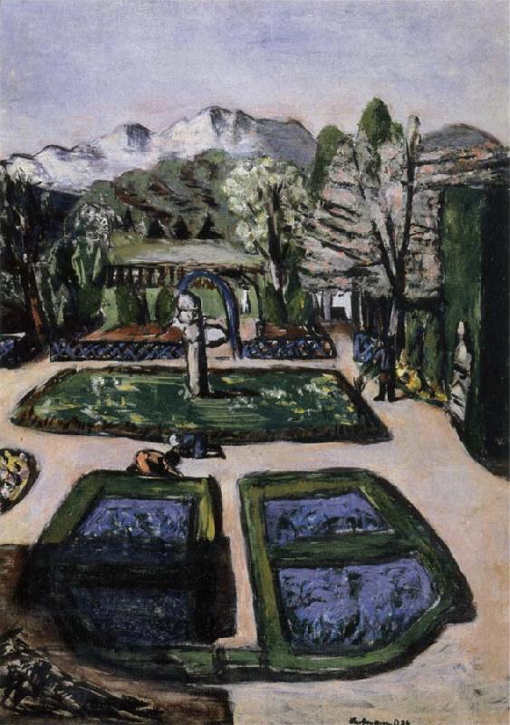 Max Beckmann Garden Landscape in Spring with Mountains oil painting picture
